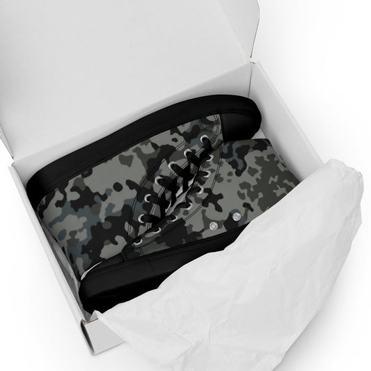 German Flecktarn Urban CAMO Mens high top canvas shoes - High Top Canvas Shoes