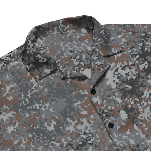 German Flecktarn Urban CAMO Unisex Short-Sleeve Button Shirt
