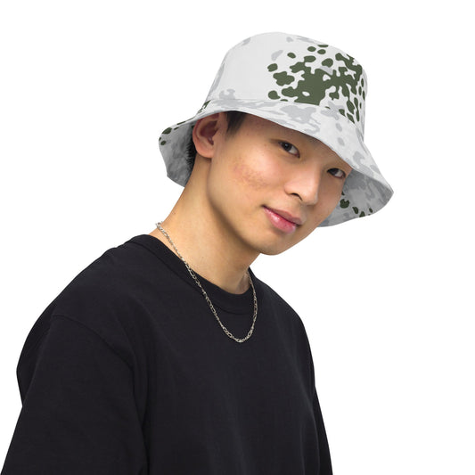 German Flecktarn Winter CAMO Reversible bucket hat - Bucket Hats