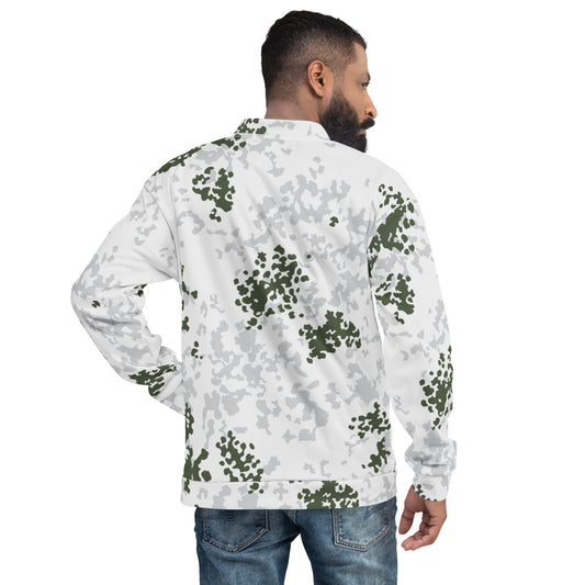 German Flecktarn Winter CAMO Unisex Bomber Jacket - Jackets