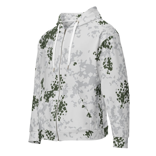 German Flecktarn Winter CAMO Unisex zip hoodie Zip Hoodies