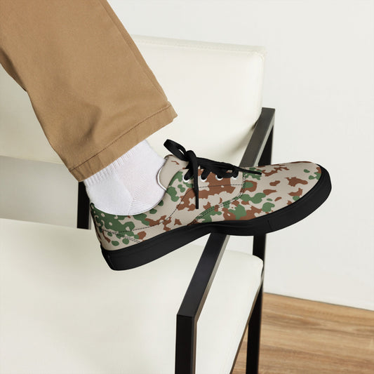 German Flecktarn Wüstentarn Desert CAMO Mens Lace-Up Canvas Shoes - Lace-up