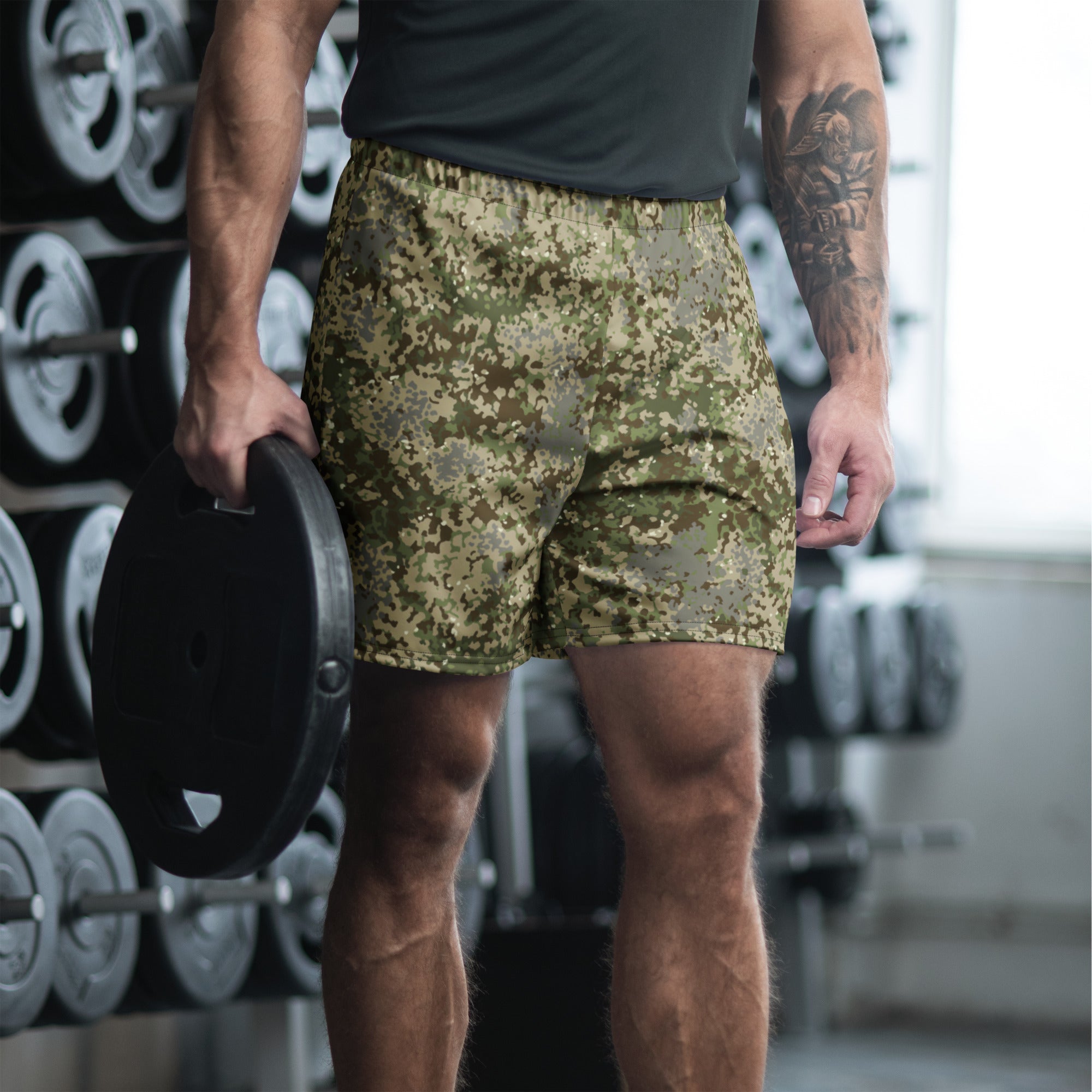 CAMO HQ - German Multitarn CAMO Unisex Athletic Long Shorts