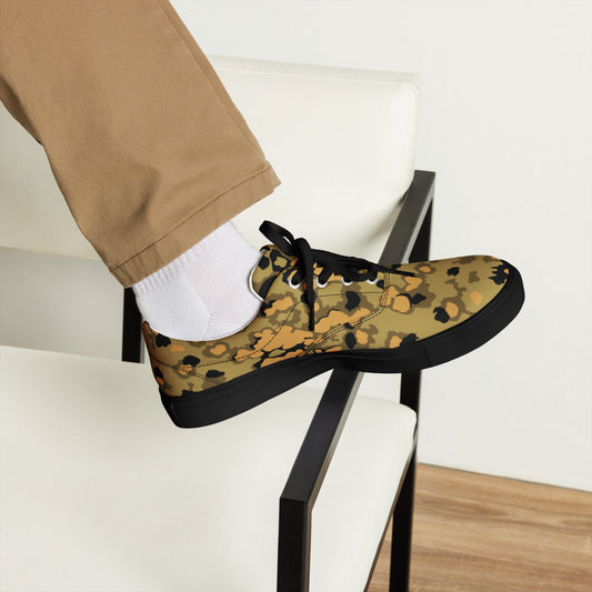 German Oak Leaf Eichenlaubmuster Autumn CAMO Mens Lace-Up Canvas Shoes - Lace-up