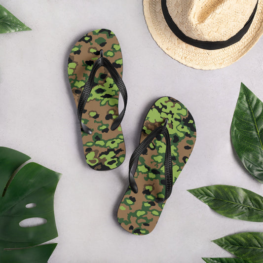 German Oak Leaf Eichenlaubmuster Spring CAMO Flip-Flops