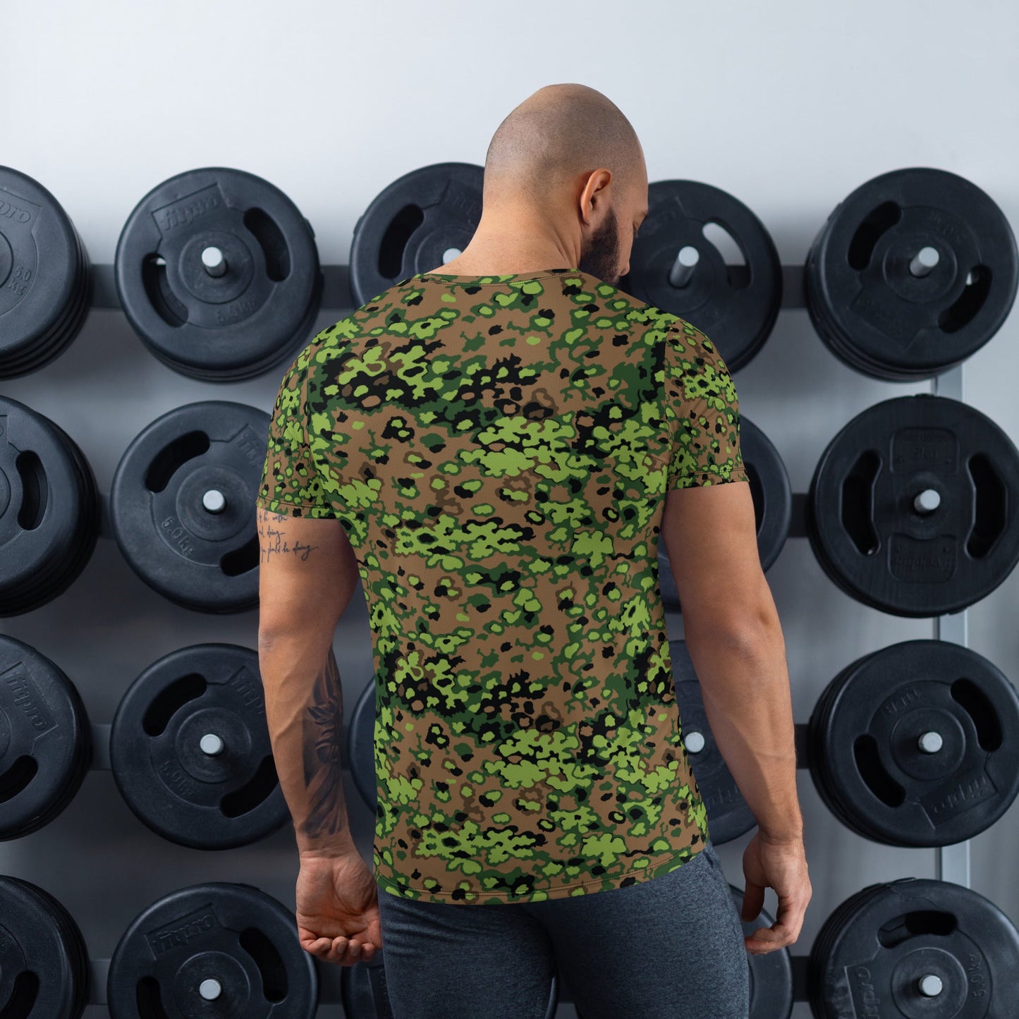 German Oak Leaf Eichenlaubmuster Spring CAMO Mens Athletic T-shirt - T-Shirts