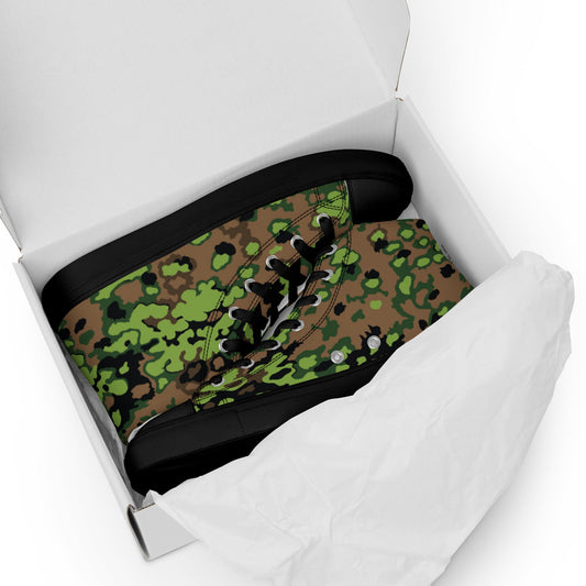 German Oak Leaf Eichenlaubmuster Spring CAMO Mens High-Top Canvas Shoes