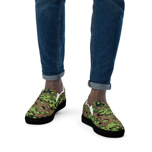 German Oak Leaf Eichenlaubmuster Spring CAMO Mens Slip-On Canvas Shoes