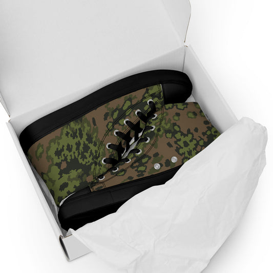 German Oak Leaf Eichenlaubmuster Summer CAMO Mens High-Top Canvas Shoes