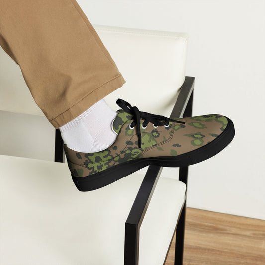 German Oak Leaf Eichenlaubmuster Summer CAMO Mens Lace-Up Canvas Shoes - Lace-up