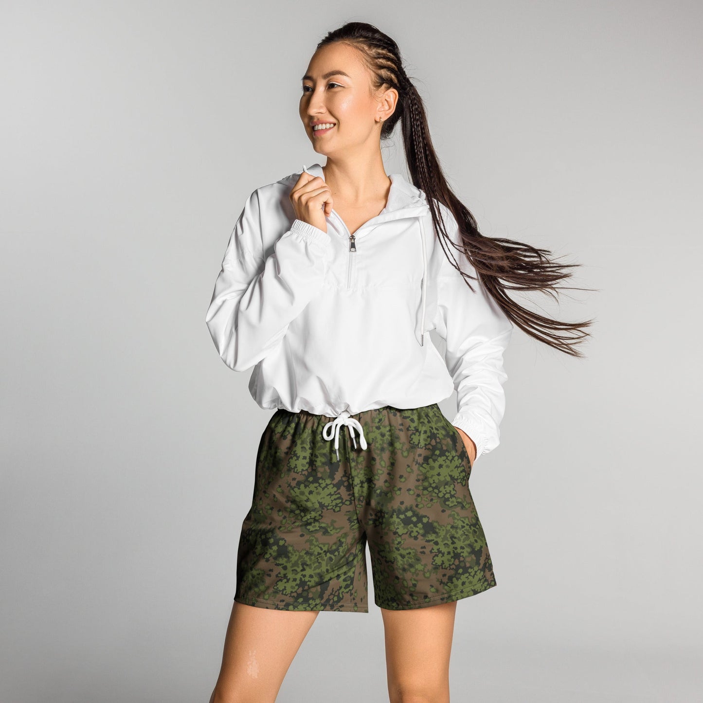 German Oak Leaf Eichenlaubmuster Summer CAMO Unisex Athletic Long Shorts