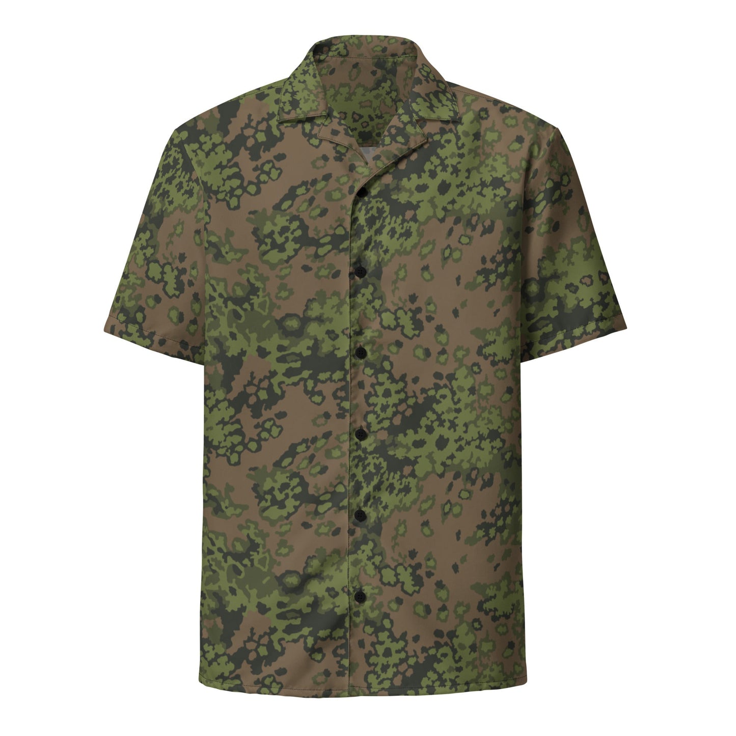 German Oak Leaf Eichenlaubmuster Summer CAMO Unisex Short-Sleeve Button Shirt