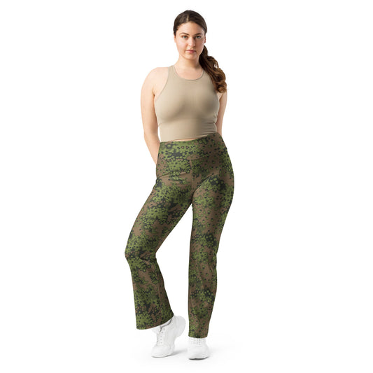 German Oak Leaf Eichenlaubmuster Summer CAMO Womens Flare Leggings