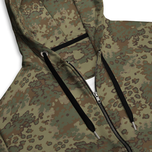 German Oak Leaf Multi-terrain CAMO Unisex Zip Hoodie
