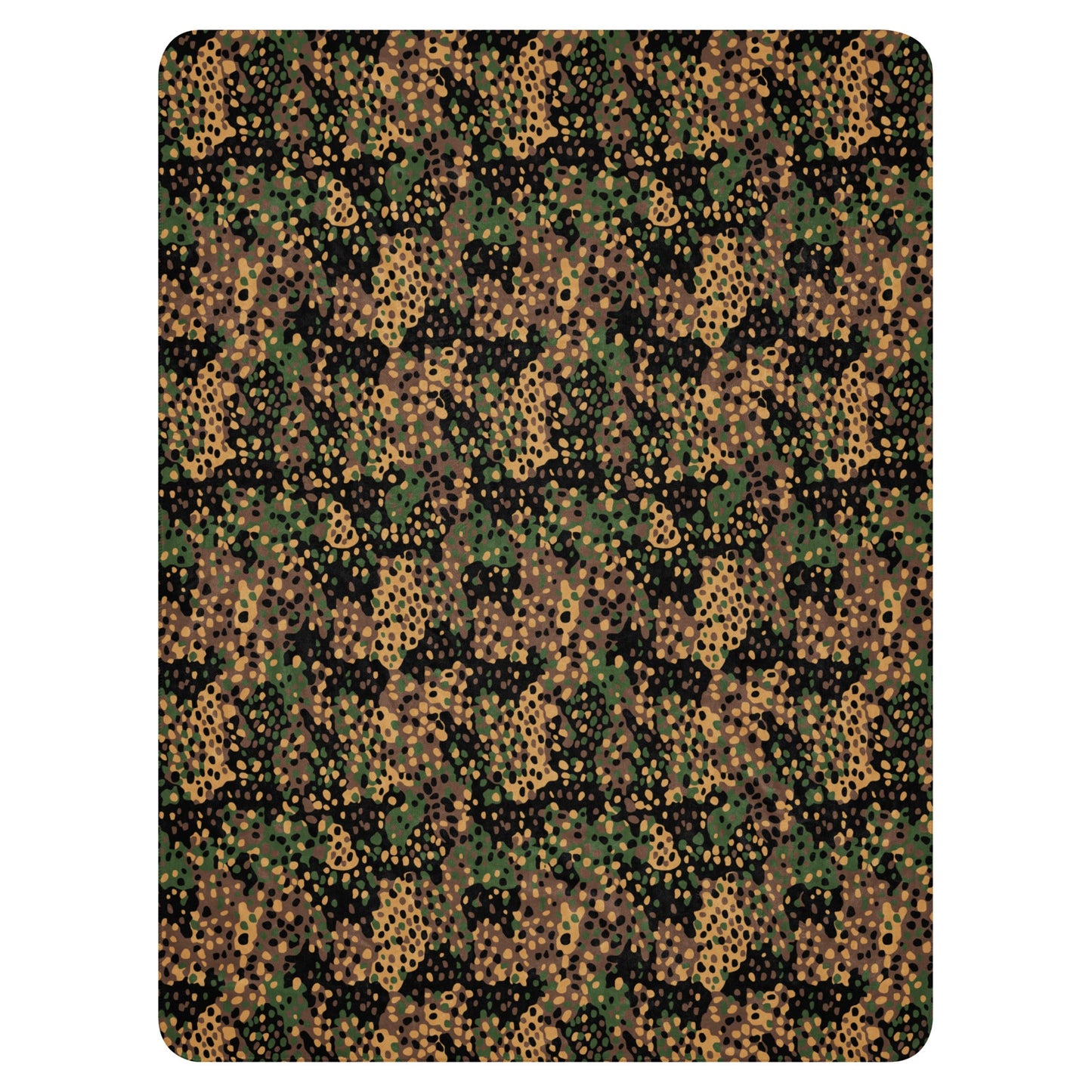 German Pea Dot Erbsenmuster CAMO Sherpa Blanket