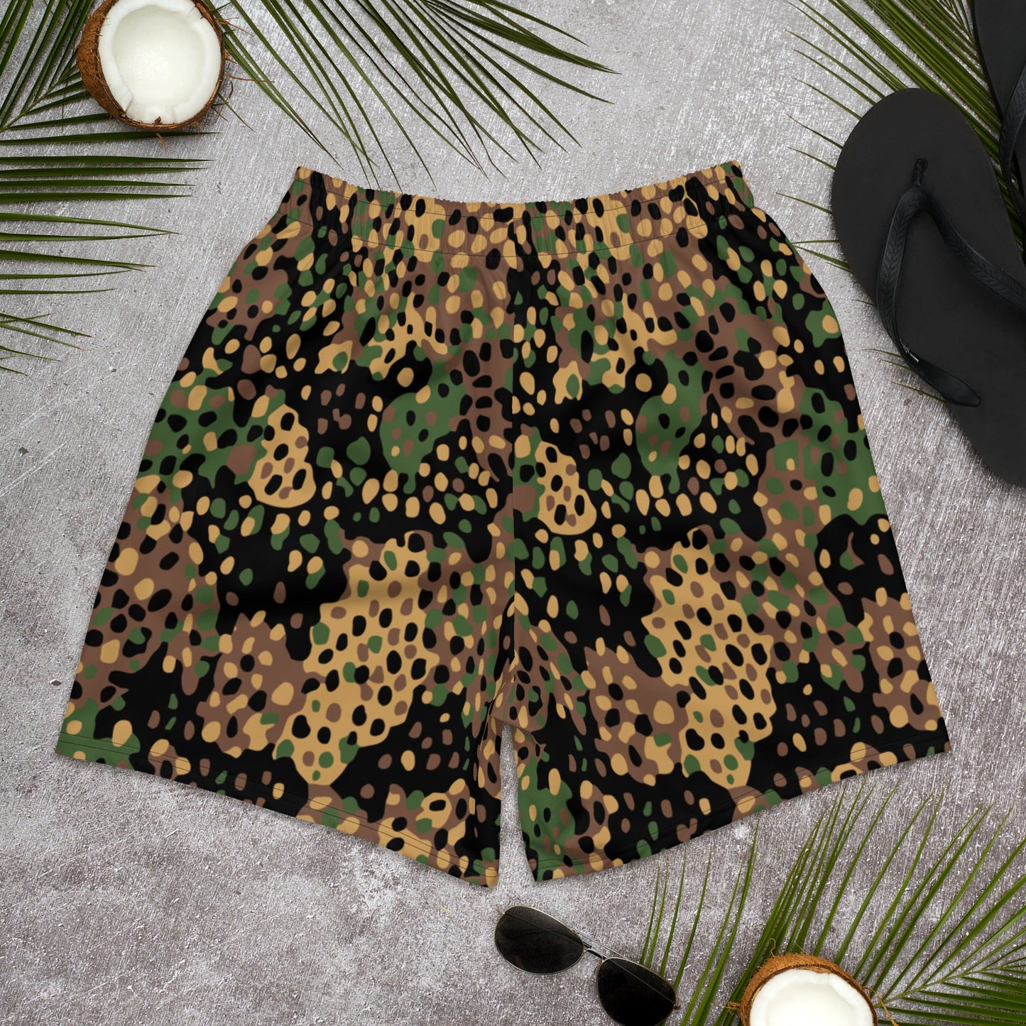 German Pea Dot Erbsenmuster CAMO Unisex Athletic Long Shorts