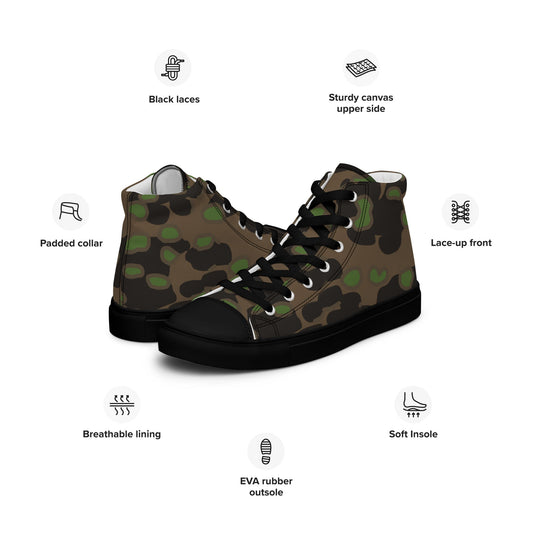 German Polyspot Spring CAMO Mens high top canvas shoes - High Top Canvas Shoes