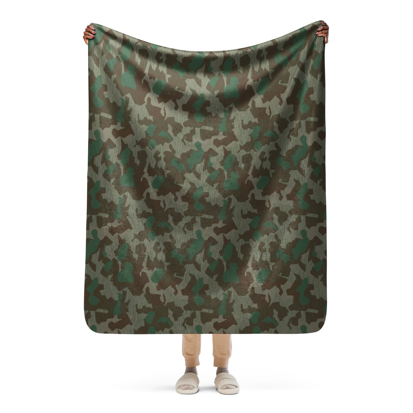 German Splittermuster 41 Luftwaffen CAMO Sherpa blanket - 50″×60″ - Blankets