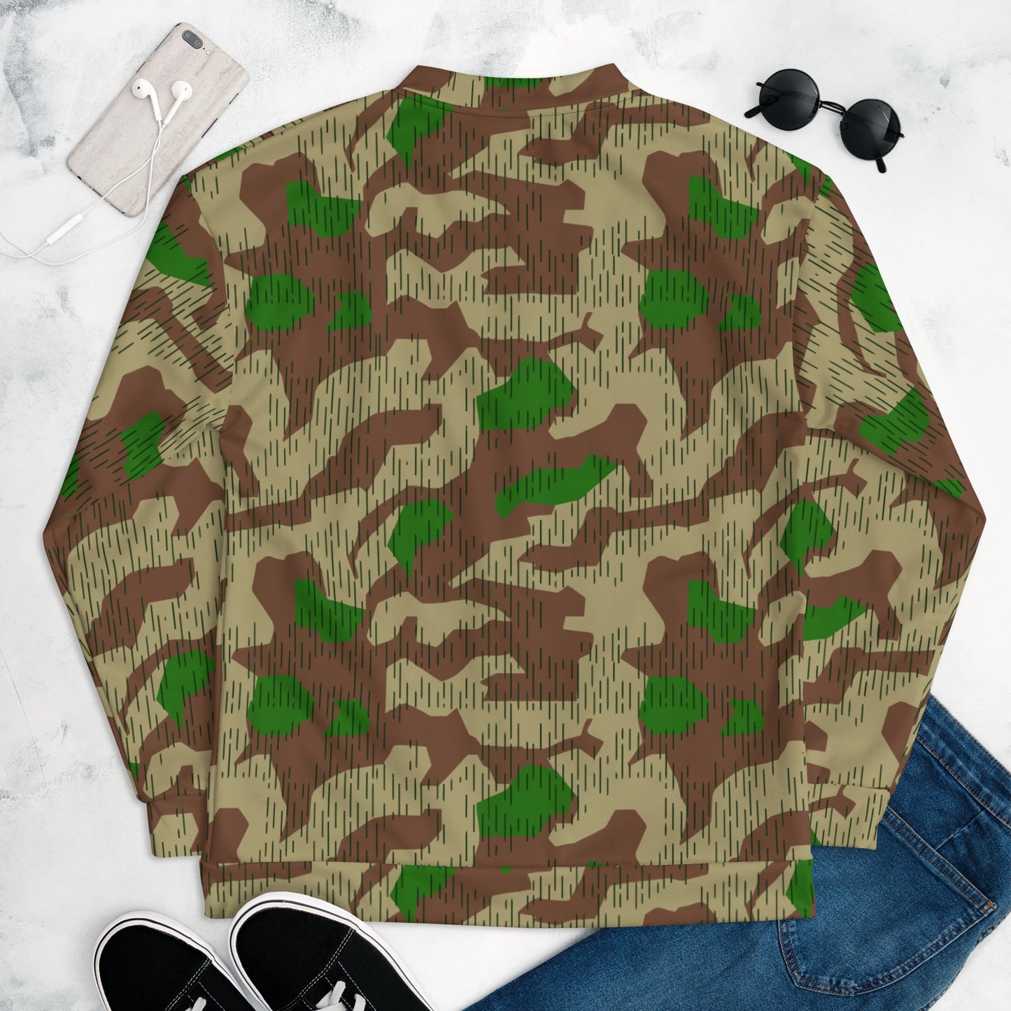 German Splittermuster Buntfarbendruck 31 CAMO Unisex Bomber Jacket - Jackets