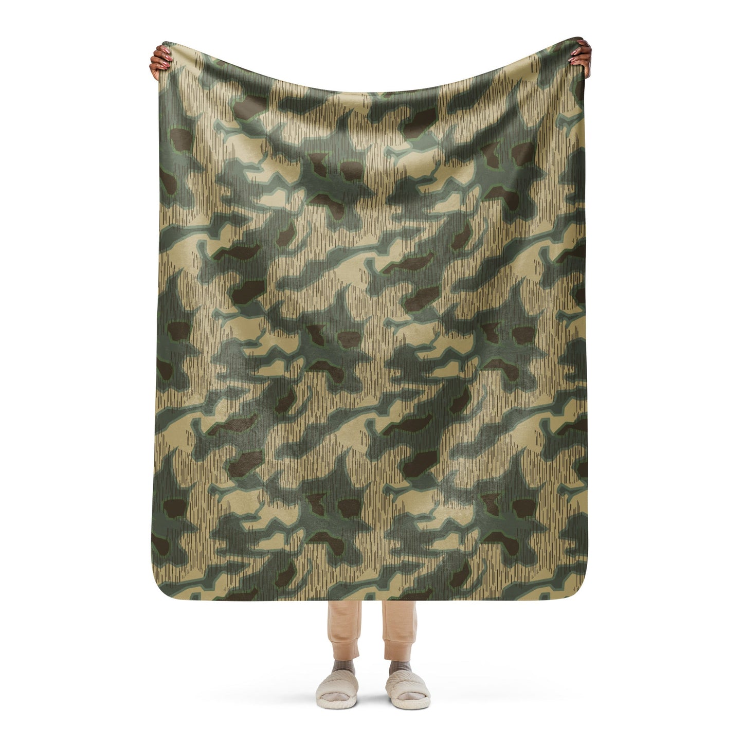 German Splittermuster Multi-terrain CAMO Sherpa Blanket - 50″×60″
