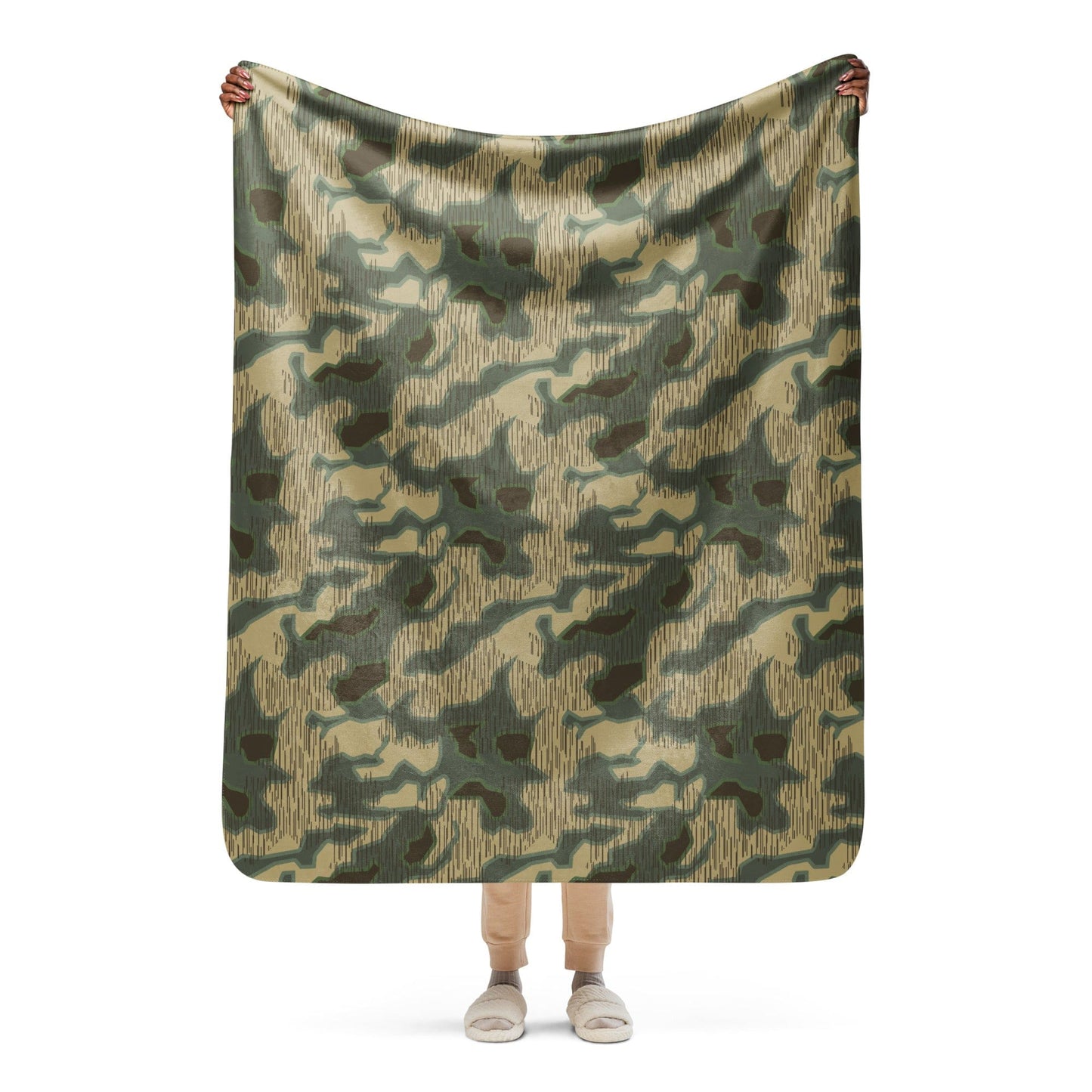 German Splittermuster Multi-terrain CAMO Sherpa blanket - 50″×60″ - Blankets