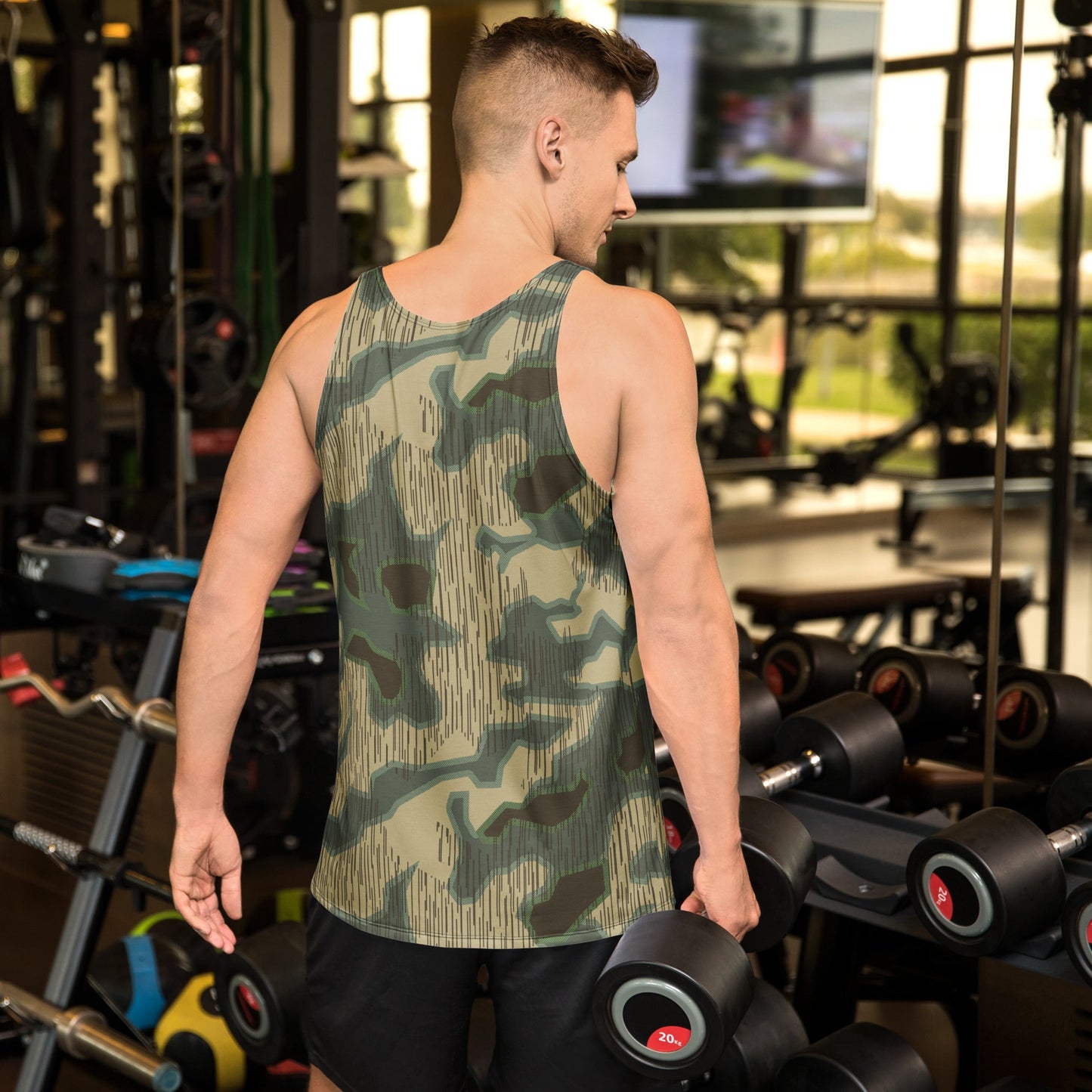 German Splittermuster Multi-terrain CAMO Unisex Tank Top - Tops