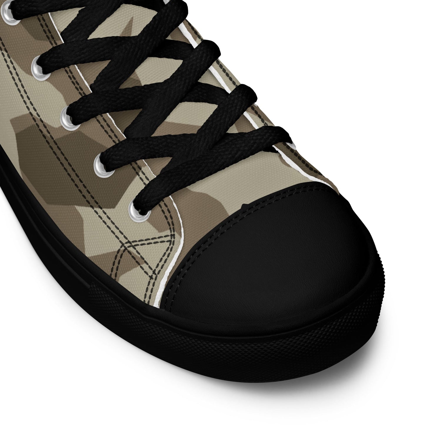 German Splittermuster Wolfenstein Afrika Korps CAMO Mens high top canvas shoes - High Top Canvas Shoes