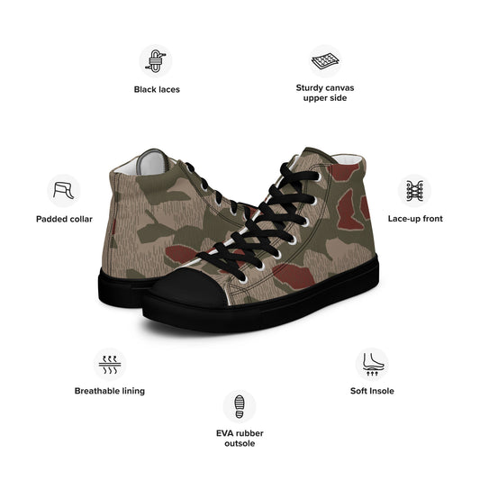 German Sumpfmuster BGS CAMO Mens high top canvas shoes High Top Canvas Shoes