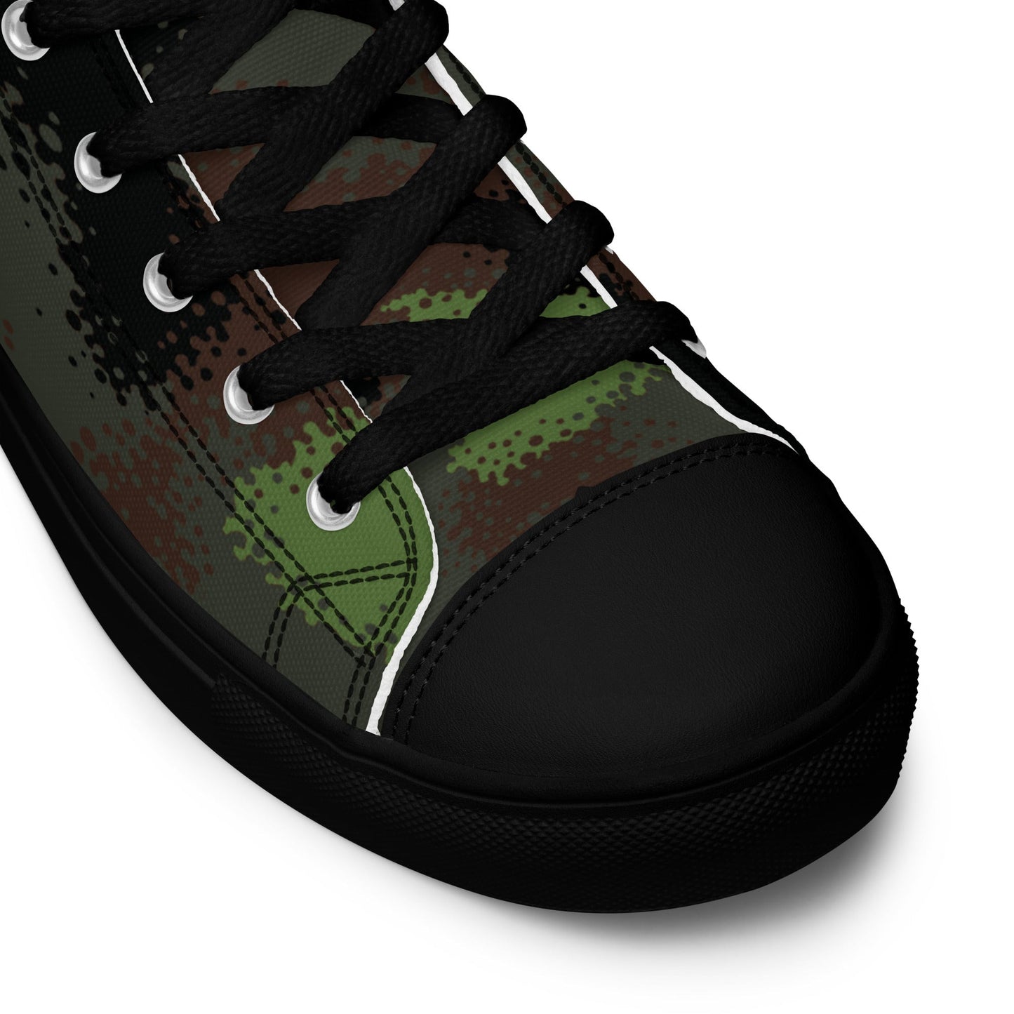 German Truppenversuch Punkttarnmuster CAMO Mens high top canvas shoes - High Top Canvas Shoes