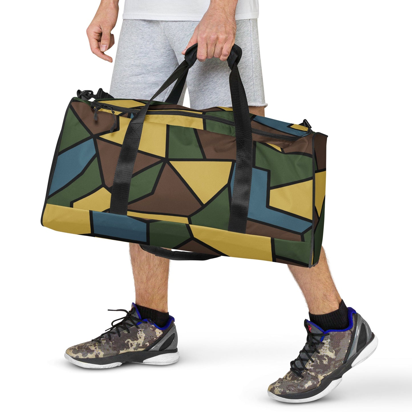 German WW1 Turtle Shell Trench Stahlhelm v2 CAMO Duffle bag - Bags