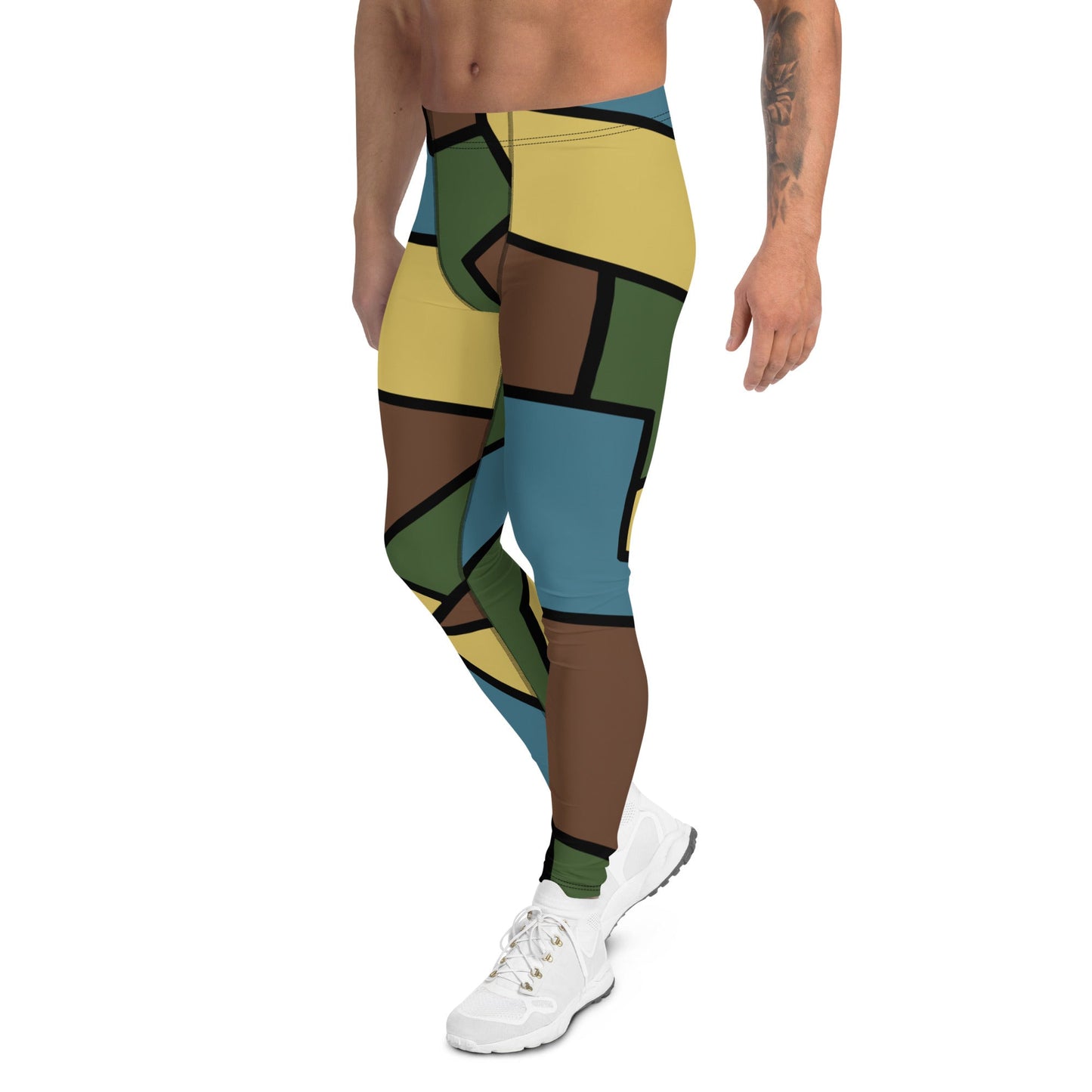 German WW1 Turtle Shell Trench Stahlhelm v2 CAMO Mens Leggings