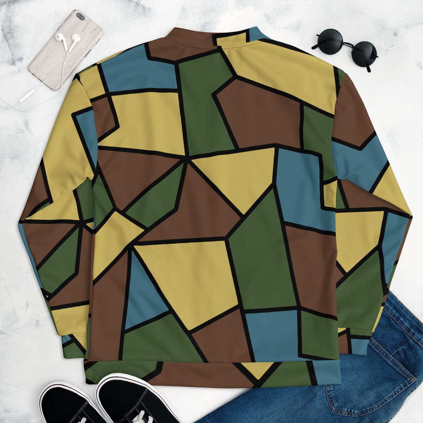 German WW1 Turtle Shell Trench Stahlhelm v2 CAMO Unisex Bomber Jacket - Jackets