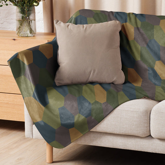 German WWI 5-Color Lozenge Aircraft CAMO Sherpa Blanket