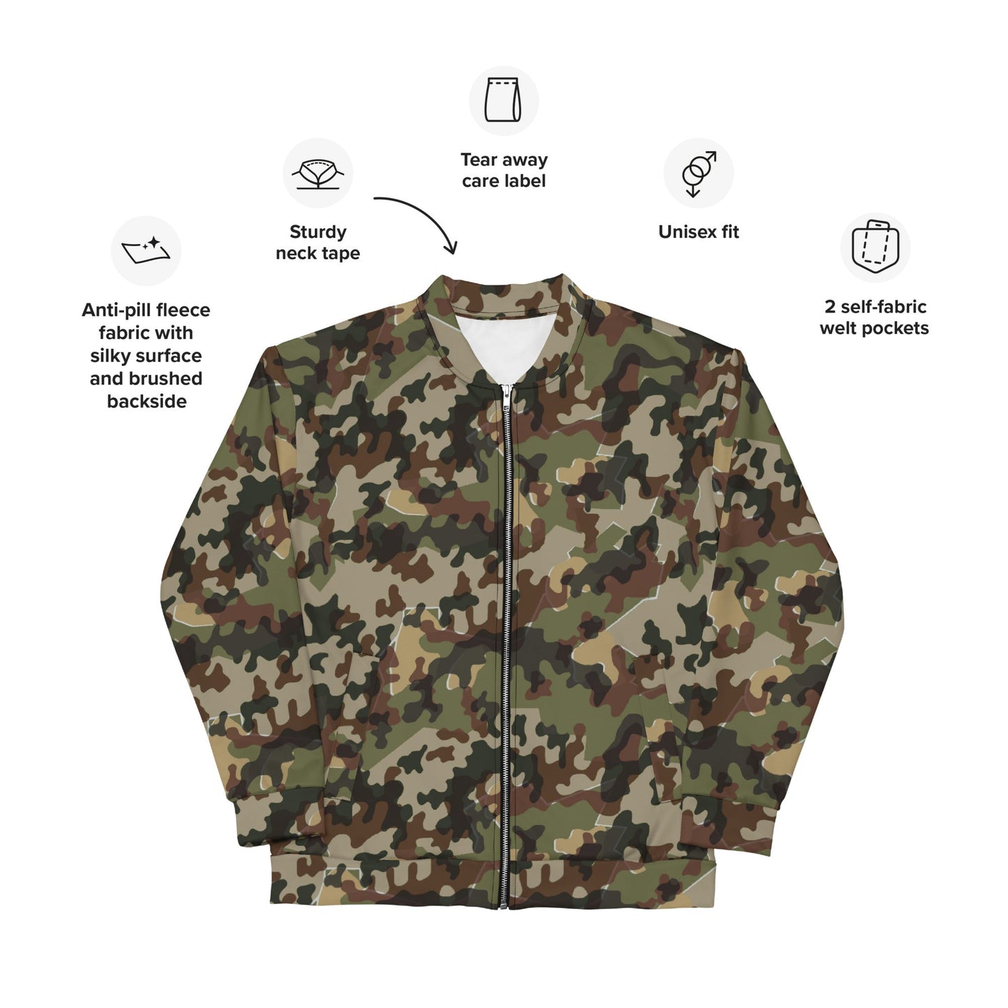 German Zelt-tarnmuster Autumn CAMO Unisex Bomber Jacket - Jackets