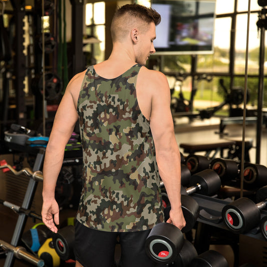 German Zelt-tarnmuster Autumn CAMO Unisex Tank Top - Tops
