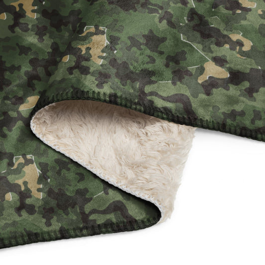 German Zelt-tarnmuster Summer CAMO Sherpa blanket - Blankets