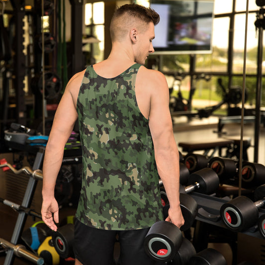 German Zelt-tarnmuster Summer CAMO Unisex Tank Top - Tops