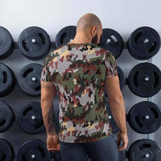 German Zelt-tarnmuster Winter CAMO Mens Athletic T-shirt - T-Shirts