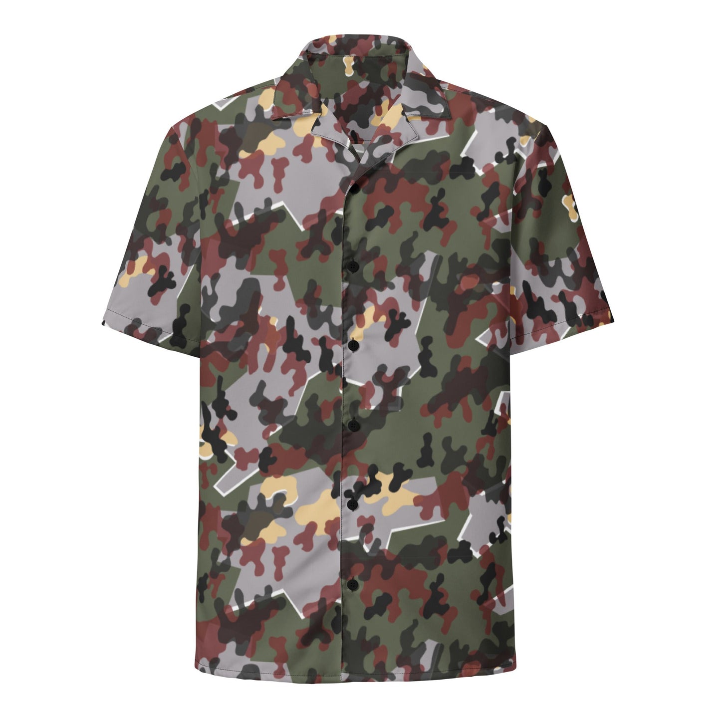 German Zelt-tarnmuster Winter CAMO Unisex button shirt - Button Shirts