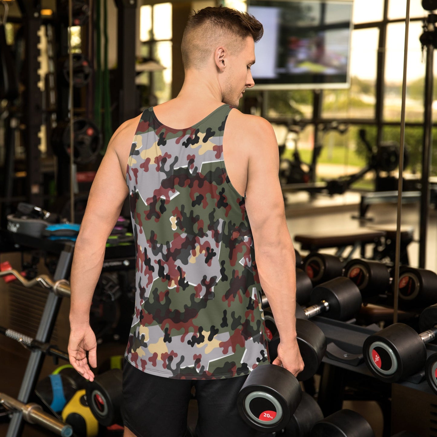 German Zelt-tarnmuster Winter CAMO Unisex Tank Top - Tops