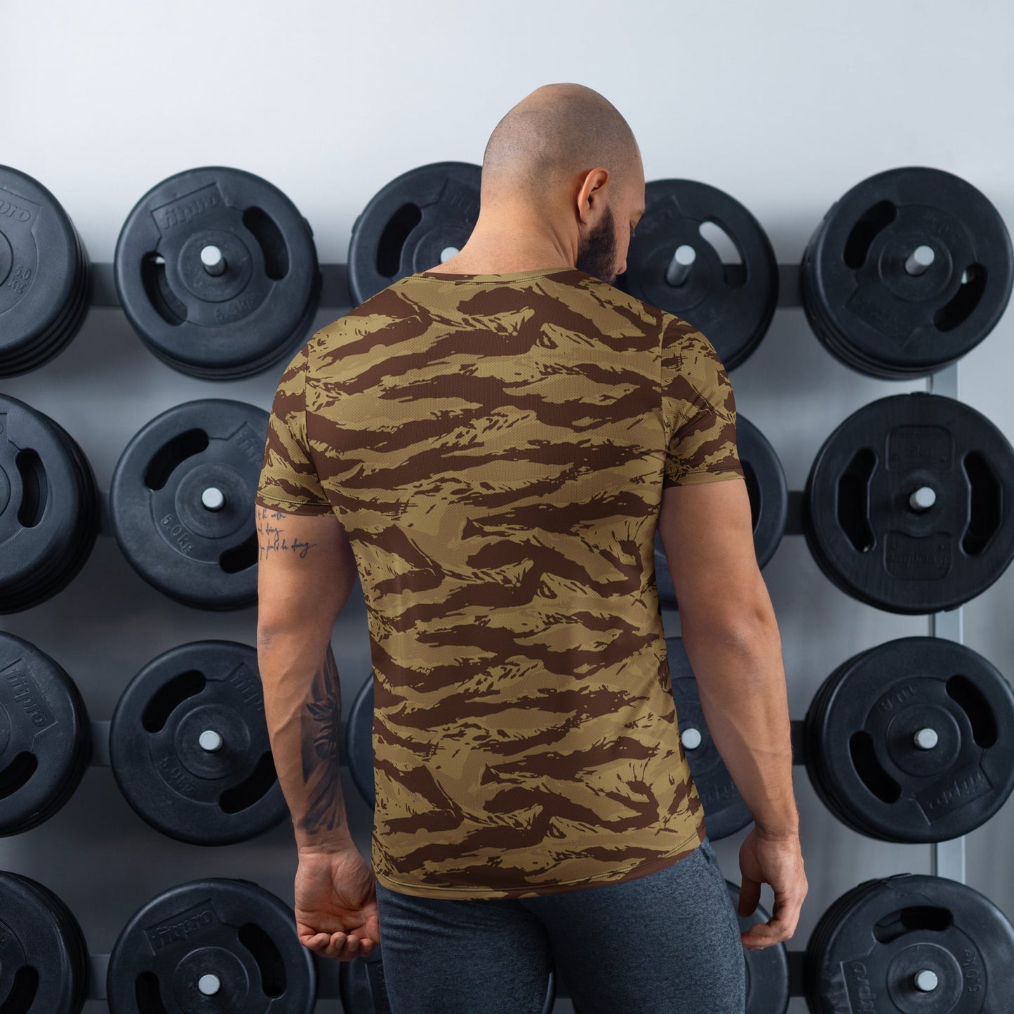 Greek Lizard Desert CAMO Mens Athletic T-Shirt