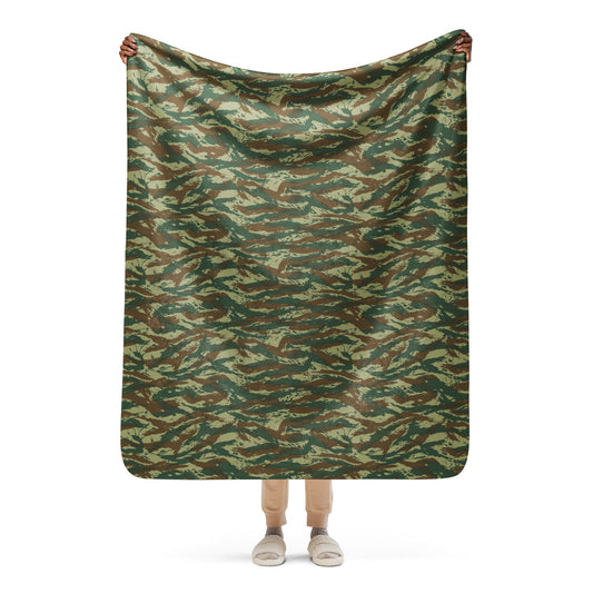 Greek Lizard CAMO Sherpa Blanket - 50″×60″