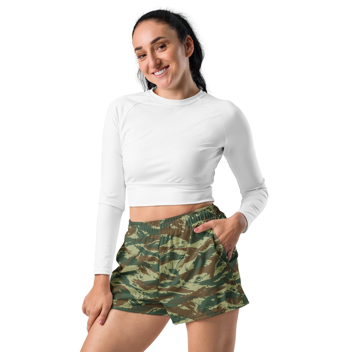 Greek Lizard CAMO Unisex Athletic Shorts