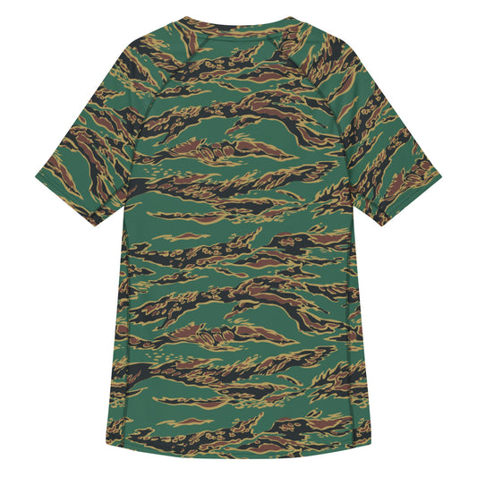 Guyanese Tiger Stripe CAMO Mens Short-Sleeve Rash Guard - Short-sleeve Guards