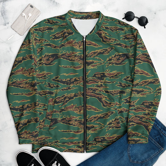 Guyanese Tiger Stripe CAMO Unisex Bomber Jacket - Jackets