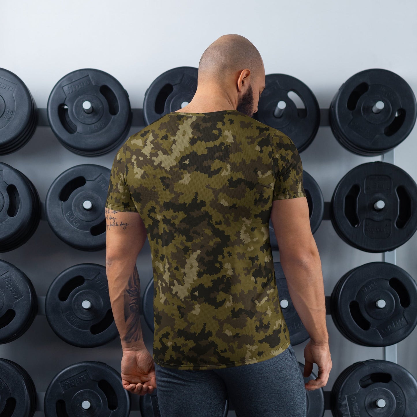 HexTarn Mountain CAMO Mens Athletic T-Shirt