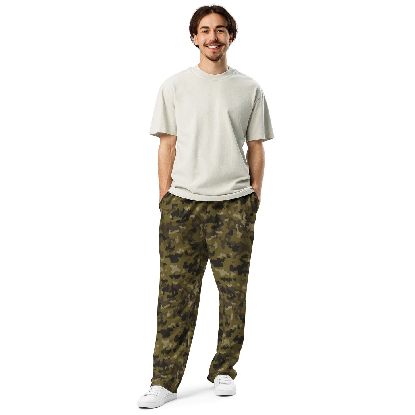 HexTarn Mountain CAMO Unisex Wide-leg Joggers - Wide-Leg
