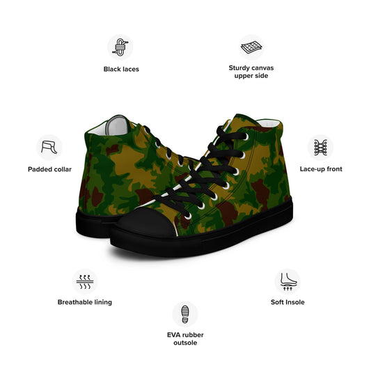 Hungarian Leaf CAMO Mens high top canvas shoes - High Top Canvas Shoes