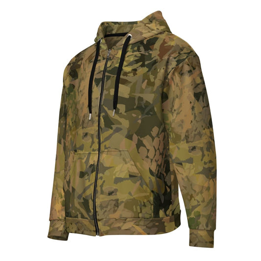 Hunting Autumn Golden CAMO Unisex zip hoodie - 2XS