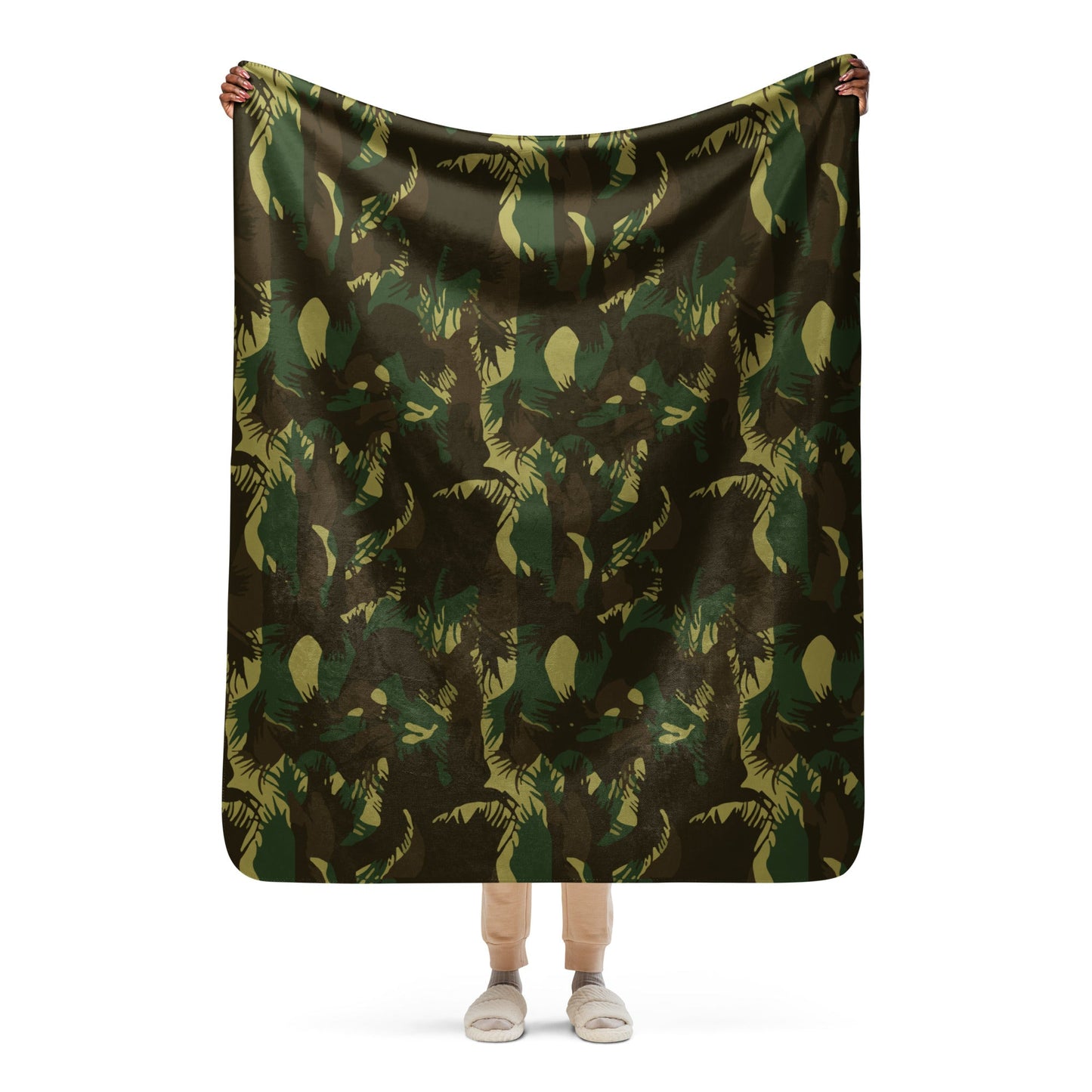 Indian DPM Leaf CAMO Sherpa blanket - 50″×60″ - Blanket